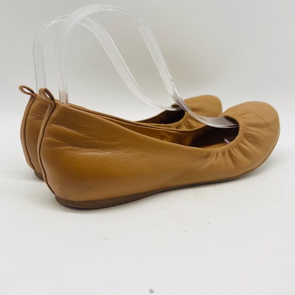 J Crew Ballet Flats Womens 7 Nude Brown Leather Cece Leather Shoes Core - Picture 8 of 13